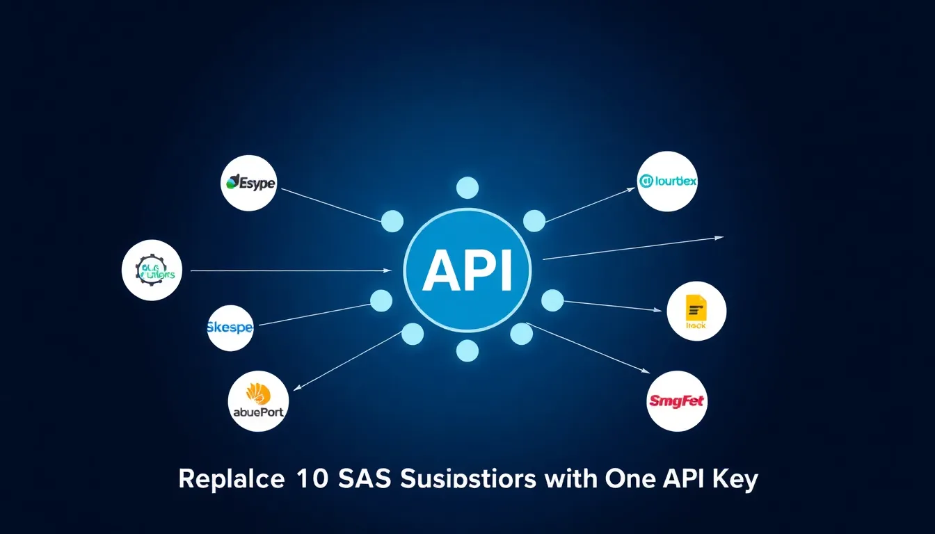 How to Replace 10 SaaS Subscriptions with One API Key - SkillBoss use case illustration